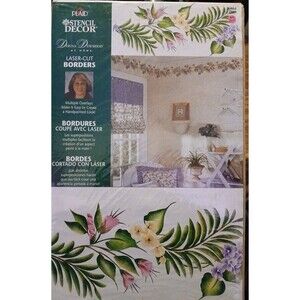 Plaid Stencil Decor Multi-layer Borders Stencils Fern Pattern 26802